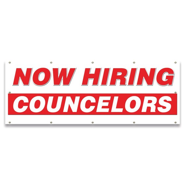 Now Hiring Counselors Banner Apply Inside Accepting Application Single Sided